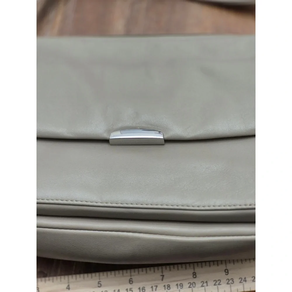 Y2K Worthington Leather Organizer Bag Women Taupe Multi-Pocket NWT Crossbody VTG
